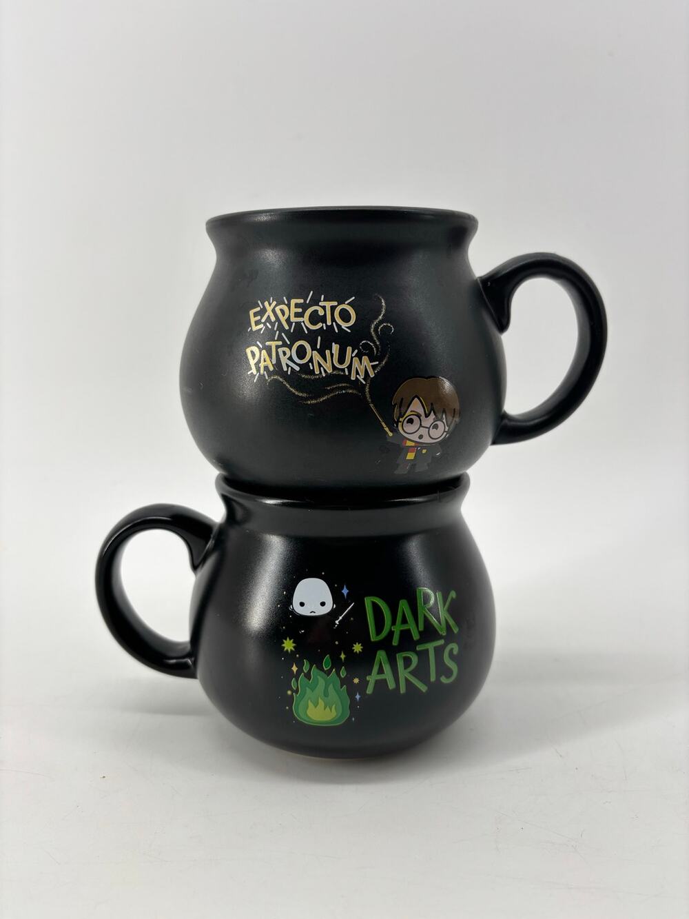 Harry Potter Expecto Patronum 2 Mugs Dark Arts Lot Modern Gourmet